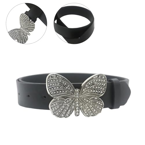 Girls PU Belt With Butterfly Buckle Waist Belt Fashion Enthusiasts Belt Coat Dress Female Wide Formal Waistband2