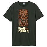 Amplified Camiseta Iron Maiden 50th Totem Pole para hombre, gris/naranja, S