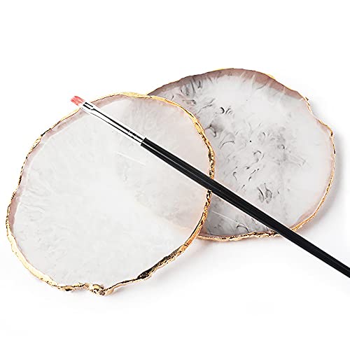 Hars agaatstuk, nail art palet, make-up paletten, manicure, geschilderd palet, hars, gel, polish paletten, nagelkunst… - Image 5