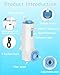 KokoSelene Rechargeable Bath Jets for Tub, Portable Jet Spa for Bathtub, Creates Soothing Bubbles and Massage for Relaxing Daily Use at Home (White-Blue)
