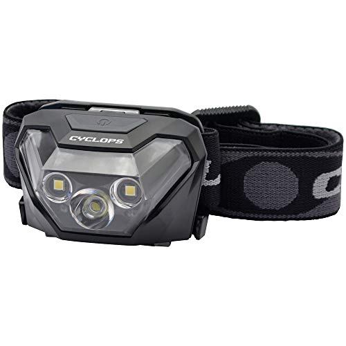 Cyclops 5W CREE LED 500 Lumen Headlamp w/Red LED, Black Strap