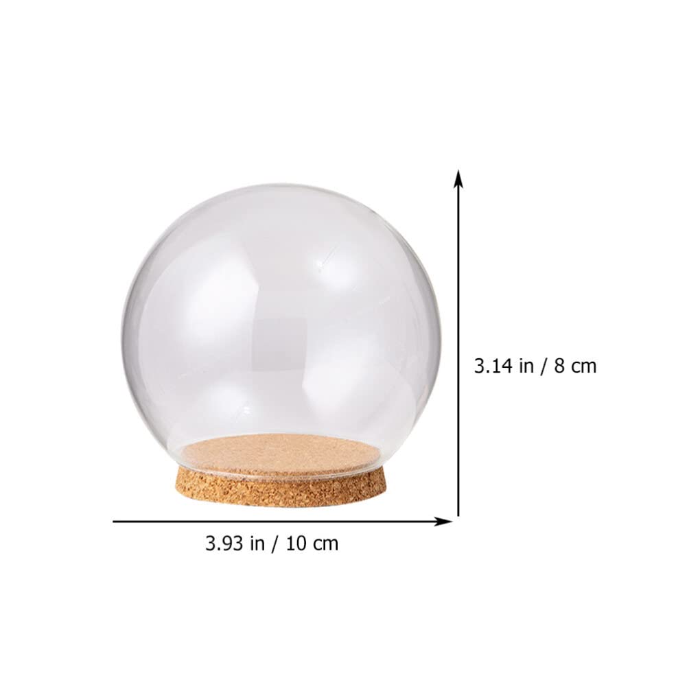 Abaodam Couvrir 5 Pièces Verre Affichage Cloche avec Liège Affichage en Verre Cloche Bocaux Décoratifs Vitrine pour Le Stockage De Fleurs Un Verre