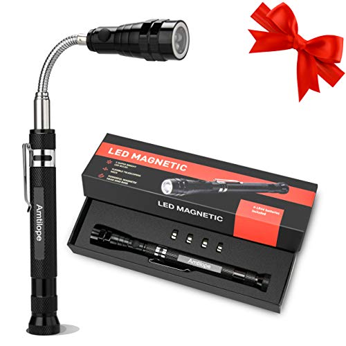 Gifts For Dad Fathers Day,Magnetic Pickup Tool with 3 LED Lights,Telescoping Magnet Flashlight,Gadget For Men, Unique Birthday Gifts For Men,Dad,Him,DIY Handyman, Husband, Boyfriend
