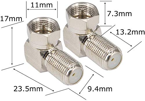 Cavo Antenna Cavo Coassiale 90 Gradi 2M - Maschio F-Type Placcato Oro | Per TV, Satellitare E Modem Cavo Tv Antenna - Foto 6