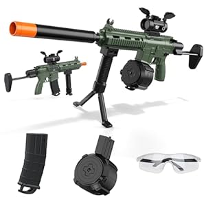 Gel Toy Gun Blaster Automatic, Electric Splatter Ball Toy Gun with Goggles, Fun Shooting Games