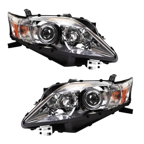 Image of TRQ Headlight Assembly Set LX2502147 LX2503147 Compatible with 2010-2012 Lexus RX350