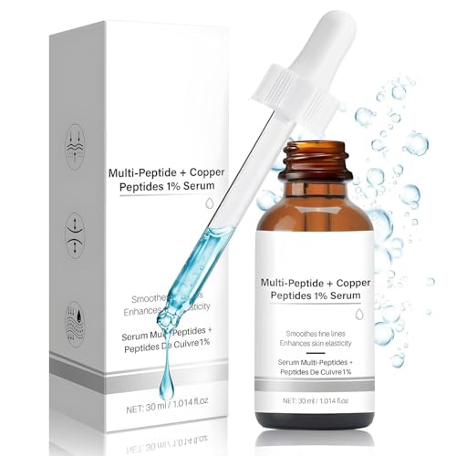Allony - Multi-peptide + Copper Peptides 1% Serum, Copper peptide Serum, serum Anti Age, Promote Collagenand Elastin Production, Réduire les Ridules et Hydrater la Peau, Convient à Tous les Types de Peau, 30ml - -14%