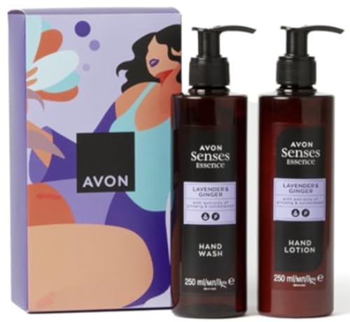 Senses Essence Duo Lavender and Ginger Hand Wash and Lotion Gift Set, 250 ml Each
