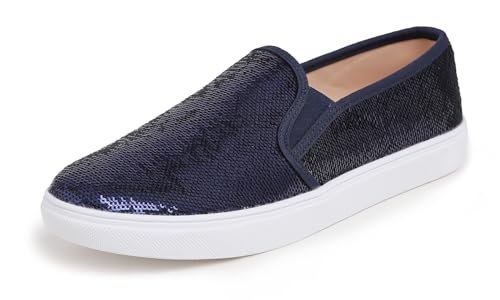 Image of FEVERSOLE Women's Fashion Sparkle Sequin Embellished Sneaker Party Holiday Casual Shoes