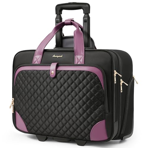 Arcoyard Rolling Laptop Bag, Rolling Briefcase Waterproof