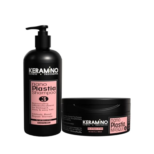 Image of Nano Plastia Shampoo & Mask Set, Sulfate Free Color Safe Duo for Nano Plastia Treated Hair, Advanced Repair, Frizz Control, Smoothness & Mirror Like Shine Post Treatment Care (300 ML Combo)
