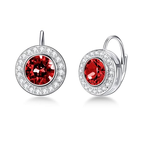 Boucles d'oreilles Halo en argent 925 et cristal d'Autriche d'une brillance intemporelle