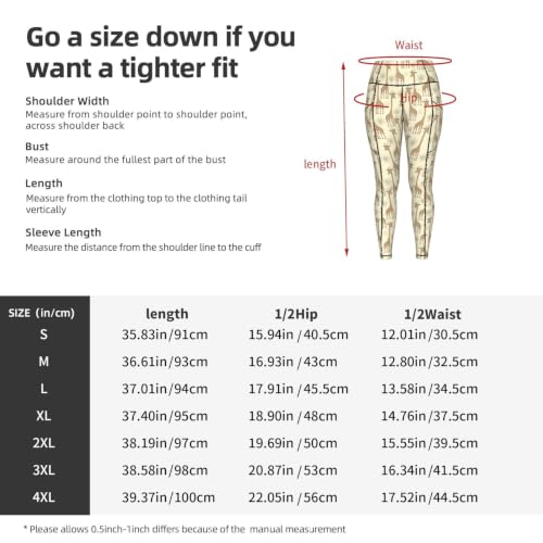 Pantalones de yoga para mujer con estampado de jirafas y cómodos bolsillos 5