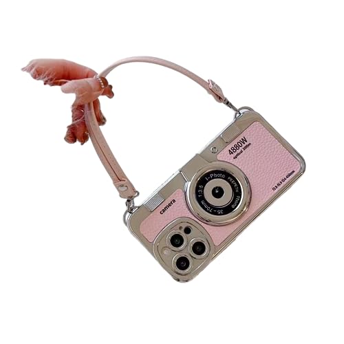 Image of G.FIDEL Phone Camera CASE with ROAP, Side Chrome &Back Side Leather CASE Compatible with Phone 11,12,13,14 Series Back Cover (Multi Colour) (PHONE14 PRO)