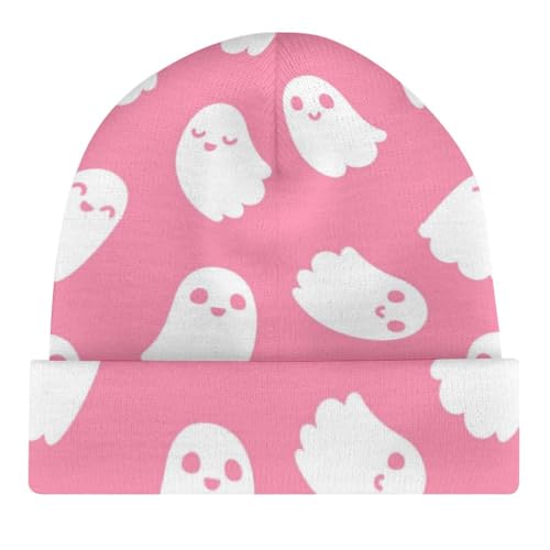 Halloween Ghost Pattern Kids Beanie Hat for for Girls Boys Children Cap Winter Knitted Chemo Cancer Headwear Accessories Gifts Decoration Black4