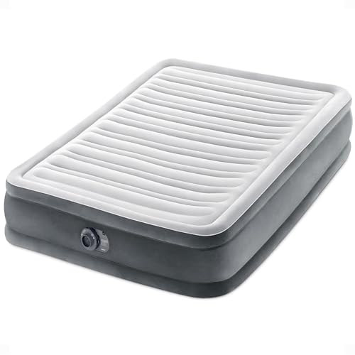 Intex Mid-Rise Air Mattress Bed with Built-in Pump, Dura-Beam Deluxe Comfort Plush, Full - Portable...