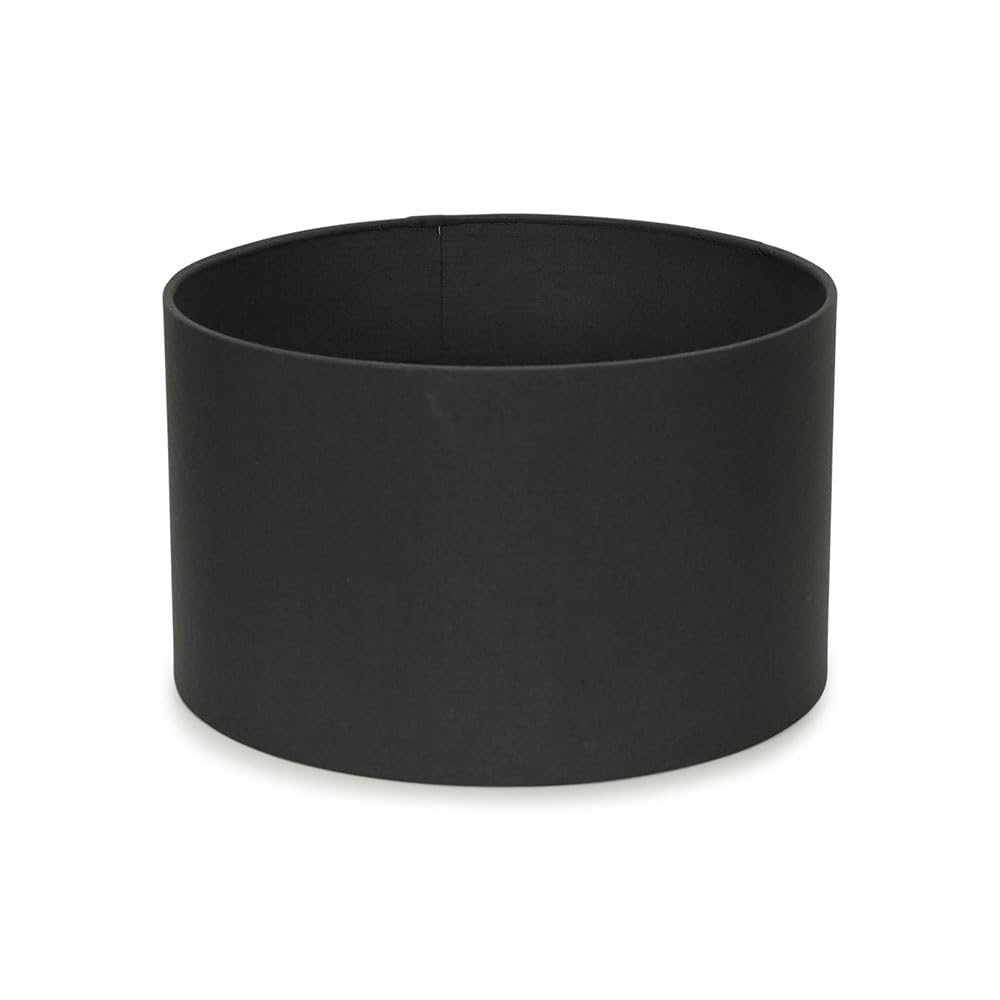 Valuelights Charcoal Reni Grey Fabric Easy Fit Drum Ceiling Lamp Shade | Size: Small