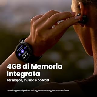 Amazfit Active Max 48mm Smartwatch 1,5'' AMOLED, 25 Giorni Autonomia, Mappe Offline, NFC, GPS, 4GB di Memoria, 170+ Sportive, 5 ATM, Monitoraggio Fitness, Sonno & Battito per Android/iPhone