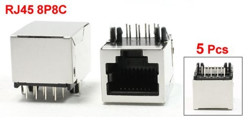 uxcell Lot de 7 connecteurs réseau RJ45 8P8C femelle pour montage PCB modulaire Jack Ethernet