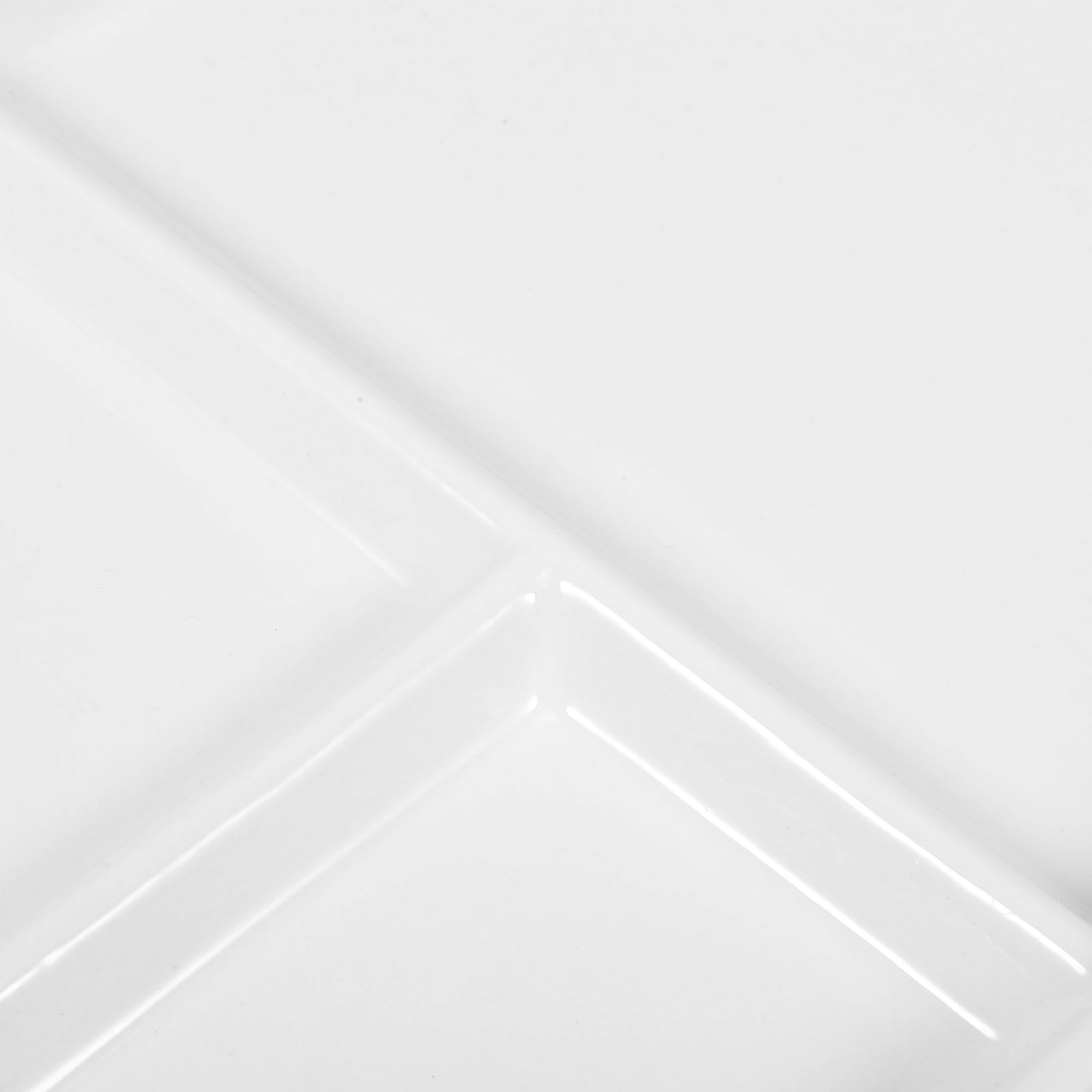 MAGICLULU Assiette Carrée en Porcelaine 10 Pouces À Trois Compartiments pour Petit Déjeuner Et Steak Vaisselle en Céramique Blanche pour Usage Familial Et Restaurant