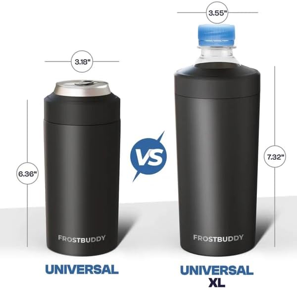 Miniatura 8 de Frost Buddy - Enfriador de latas universal Buddy, se adapta a todos, para botellas regulares de 12 y 16 onzas o de tamaño delgado, acero inoxidable