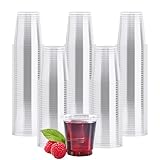 JOLLY CHEF 500 Pack 2 oz Plastic Shot Glasses, Clear Disposable Cups, Plastic Shot Cups Disposable for Jelly Shots, Wine Tasting, Food Samples,Thanksgiving Party, Wedding, Christmas
