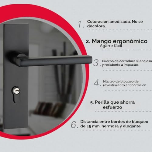 Chapa para puerta de aluminio 12 costo de chapa para puerta de aluminio marca Keenso (2)