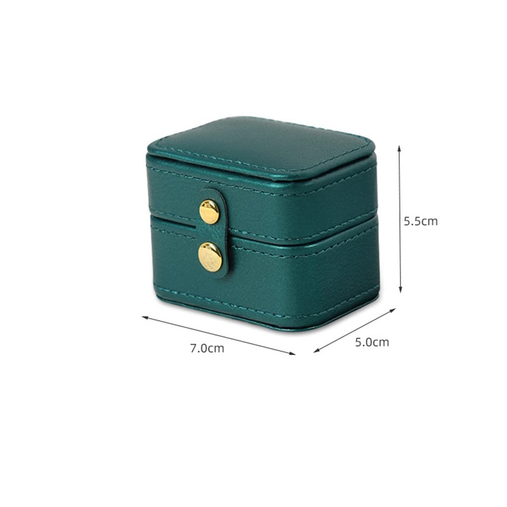 Joyero portátil con solapa, fácil de llevar, pequeño joyero versión coreana, para anillos, pendientes, caja de almacenamiento (D como se muestra en la imagen)
