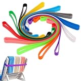 BinPhorm Handtuchbänder für Strandliegen,6 PCS Silikon Handtuchbänder