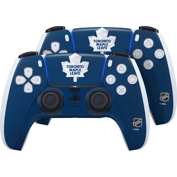 Skinit Decal Gaming Skin Compatible with PS5 Controller (2 Pack) - Officially Licensed NHL Toronto Maple Leafs Distressed Design