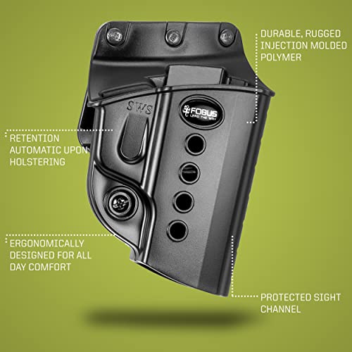 Fobus Swsbh Concealed Carry Owb Belt Holster For S&W M&P Shield, Shield Plus, Shield M2.0, Taurus Slim 708, 709, 740, And Walther Pps, Right Handed #TOP4