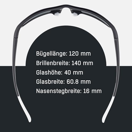 ALPINA DEFEY - Verzerrungsfreie und Bruchsichere Sport- & Fahrradbrille Mit 100% UV-Schutz Für Erwachsene, black matt-white, One Size