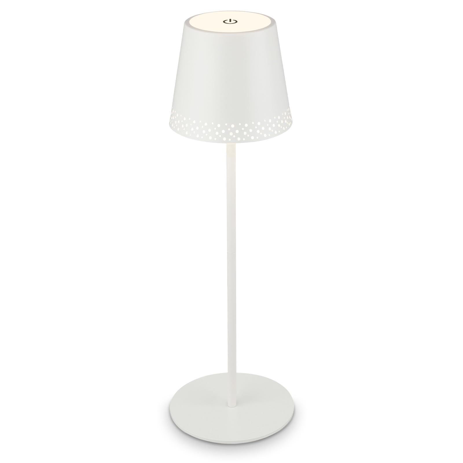 Briloner - LED Battery Table Lamp 2 in 1, Stepless Dimmable, Touch, Mobile Light, LED Table Lamp Outdoor, LED Table Lamp Cordless, White