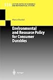 durable namensschilder vorlage  Environmental and Resource Policy for Consumer Durables (Lecture Notes in Economics and Mathematical Systems, 534, Band 534)