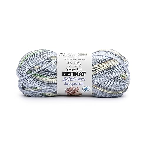 Image of Bernat Softee Baby Jacquards River Ripples Yarn - 3 Pack of 4.2oz /120g - Acrylic - #3 DK (Light) - 287 Yards - Knitting & Crochet