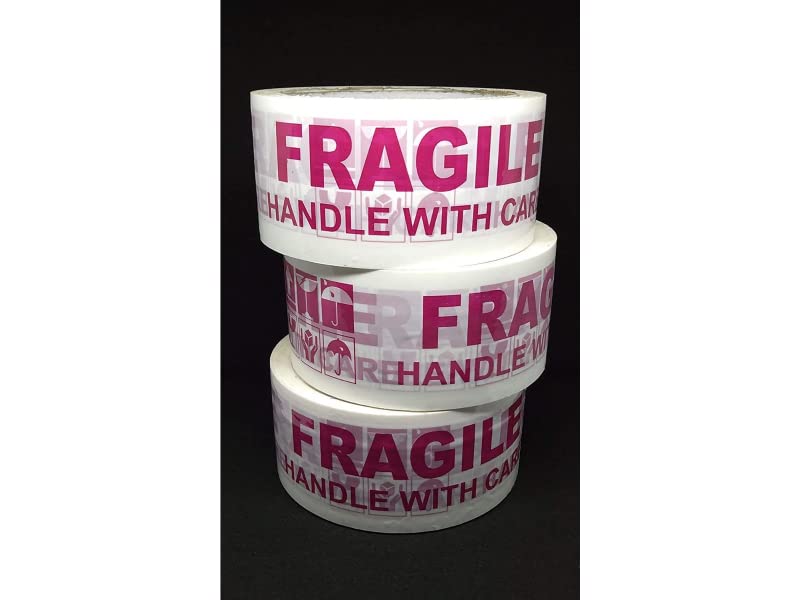 Pepino Too Handle With Care Printed/Cello Tape (Pack of 3)