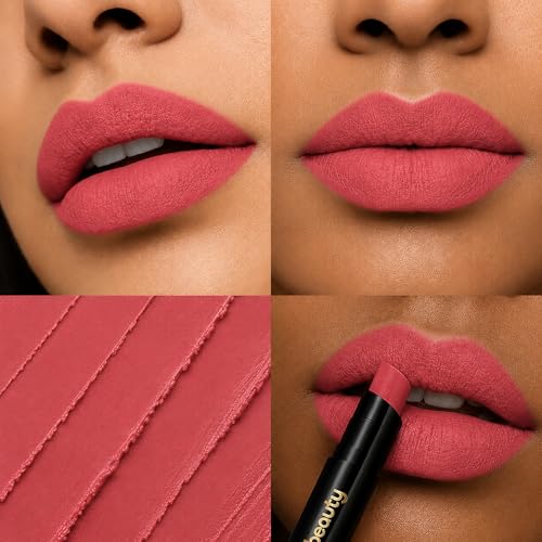 Image of BAKED BEAUTY Super Matte Lip Cream Crayon Pack of 3 Lipstick for Women | Long-Lasting 8 Hours Stay Non Transfer Retractable | Smudge Proof & Waterproof Lipstick Enriched with Jojoba Oil & Vitamin E 7.5g Forget Me Not