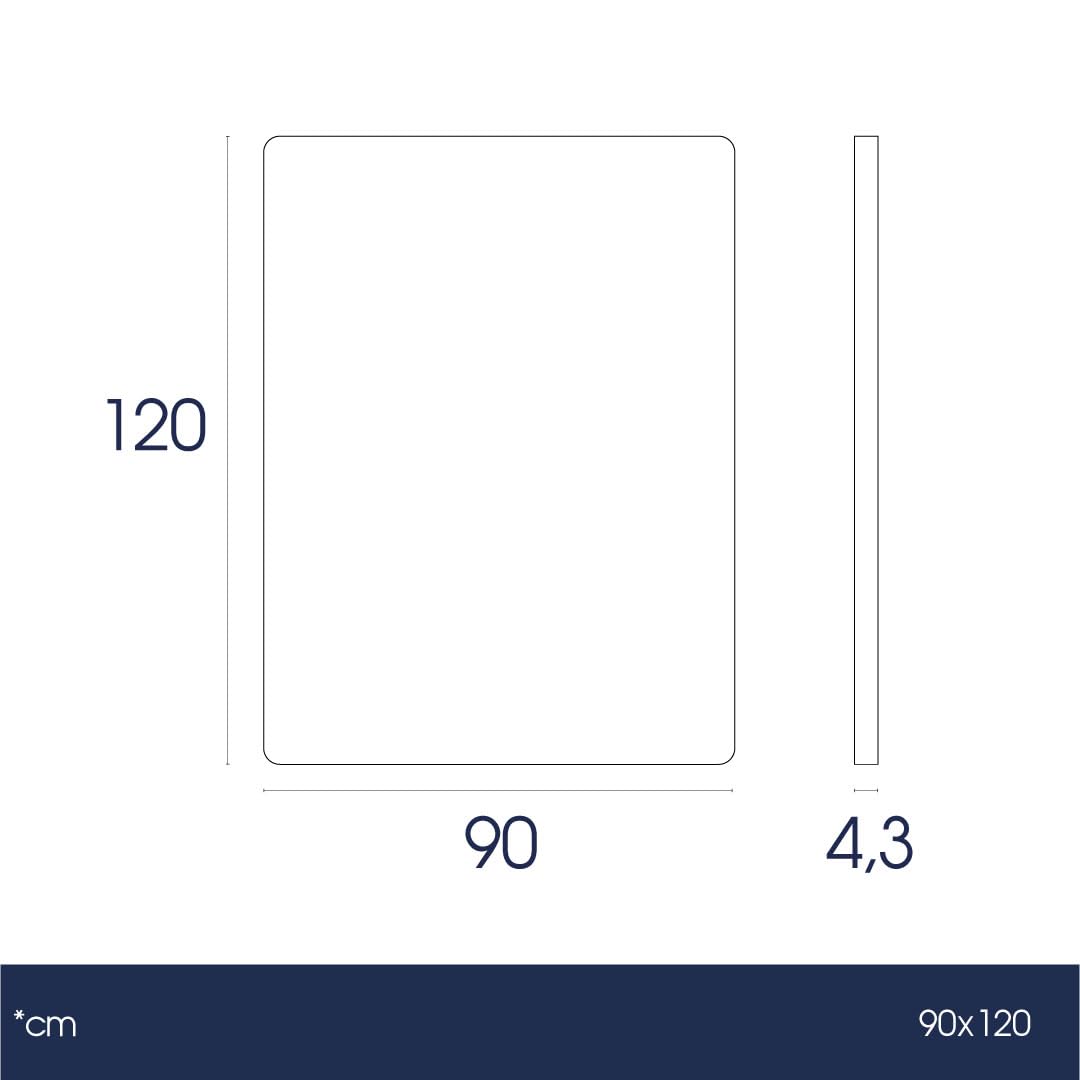 Danieli | Lavagna Magnetica da Parete in Vetro Bianca - Lavagna scrivibile, cancellabile e magnetica, perfetta da appendere in Ufficio - 90x120 centimetri