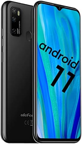 Ulefone Note 9P 4G Unlocked Cell Phones, 6.52" HD+ Waterdrop Screen,16MP Triple Rear Camera, Android 11 Octa-Core 4GB + 64GB,4500mAh Big Battery, Face Unlock Finger Reader Unlocked Smartphones - Black