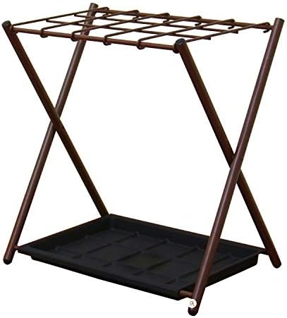 GL GLOBAL LIFE Folding Umbrella Storage Stand Rack Holder Organizer Bin for Entryway Home Commercial Office Décor with Drip Tray