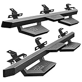 PZ Running Boards Compatible with 2020-2025 Jeep Gladiator JT 4 Doors, Carbon Steel Coated Black Drop Down Side Steps Nerf Bars