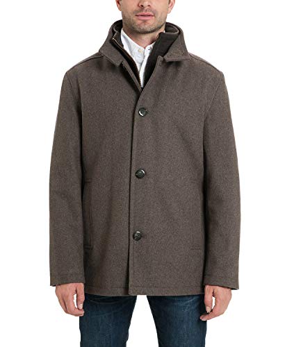 Image of LONDON FOG mens Wool Blend Car Coat With Bib