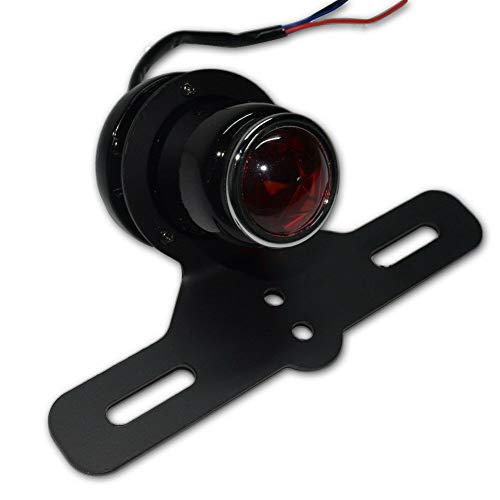 YIBO Universal Motorcycle Red Rear Tail Brake Stop Light Lamp License Plate Holder For Harley Cafe Racer Chopper Bobber Kawasaki