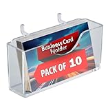 Azar Displays 252008 Business Card Holder for Pegboard/Slatwall (10 Pack)