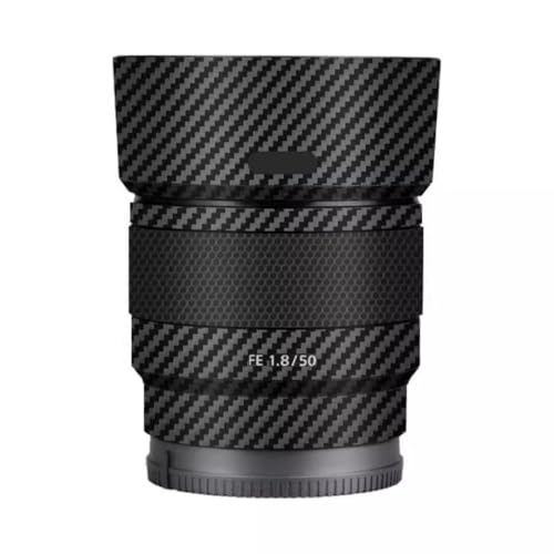 Autocollant Sony FE 50 mm F1.8 film protection objectif carbone