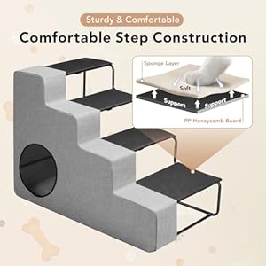 Sturdy-Dog-Stairs-PetThem-225H-Extra-Wide-Safe-Comfort-Pet-Stairs-for-Bed-Couch-Sofa-and-Chair-Pet-Steps-for-Small-Medium-Dogs-Cats-or-Pets-Joints-Non-Slip-Bottom-Larger-Step-Area - Cucciolini Doodles   Sturdy-Dog-Stairs-PetThem-225H-Extra-Wide-Safe-Comfort-Pet-Stairs-for-Bed-Couch-Sofa-and-Chair-Pet-Steps-for-Small-Medium-Dogs-Cats-or-Pets-Joints-Non-Slip-Bottom-Larger-Step-Area
