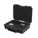Liyirui Hardshell Mic Case, Microphone Storage Case With Pre-Cut Foam, Compatible With Shure SM58/PGA48/SM48S And Other Handheld Mic Waterproof,Shockproof,Dustproof,Black