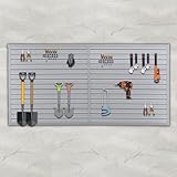 ZenithX Charcoal Dark Grey Heavy-Duty PVC Slatwall Garage Organizer - 8ft x 4ft 10-Panel Section, Industrial-Strength Wall-Mounted Tool Rack Storage System
