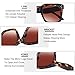 TAOTAOQI Vintage Women Oversized Sunglasses Designer Luxury Square Sun Glasses UV400 Protection Flat Lens