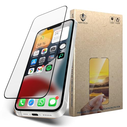 Image of IQShield Screen Protector Tempered Glass Guard for iPhone 14 / 16E and iPhone 13 /13 Pro - 9H Hardness, HD Clear, Case Friendly [1 Pack]